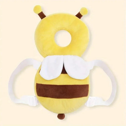 Head Back Protector Baby Protect Pillow Learn Walk Head Protector Cushion Anti Fall Backward Cap Carry Cartoon Kids Safe Bee Bag
