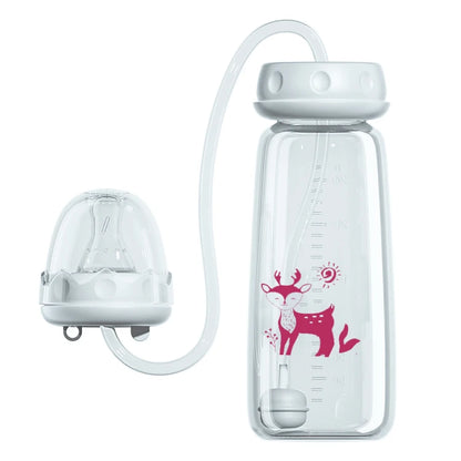 BornBL 6 Month+ 8oz 240ml Hands Free PP Baby Feeding Bottle with Tube Anti-Colic Nursing System, Bpa Free