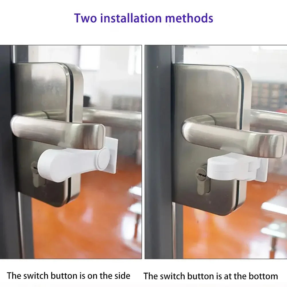 Anti-theft Protection Lock Home Safety Latches Aluminum Alloy Sliding Door And Window Safety Lock Adjustable Security Door Locks
