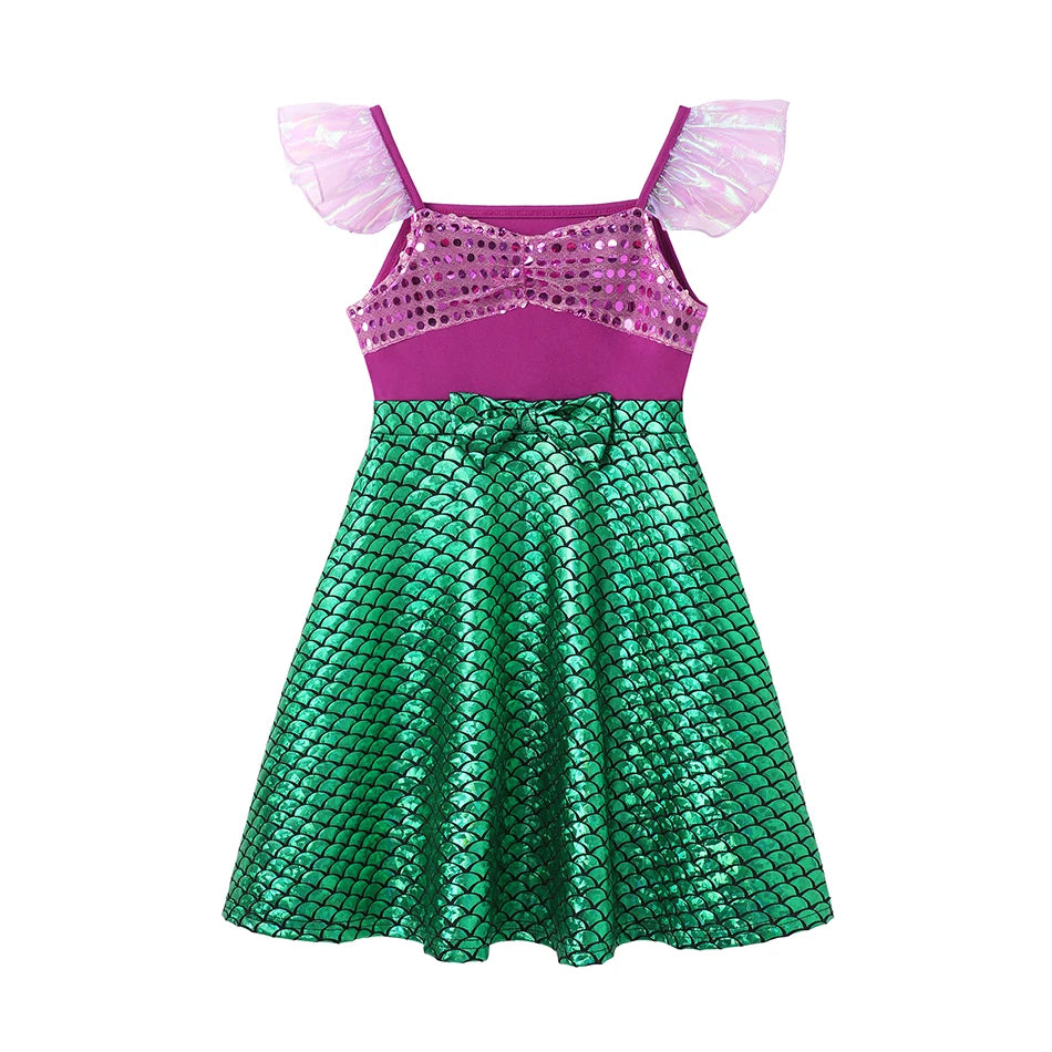 2025  Girl Summer Princess Dress Clothing Rapunzel Elsa Anna Cosplay Birthday Party Dress