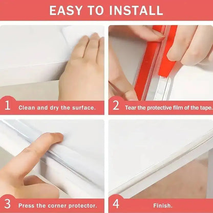 1/2/3M Table Edge Guard Furniture Corner Protector Strip Self Adhesive Transparent Kids Collision Proof Soft Bumper Baby Safety