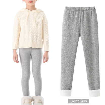 SheeCute Girls Winter Warm Pants Kids Fleece Lined Leggings for 3-11 Years SCW7101