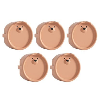 5Pcs Baby Safety Protection Socket Protective Cover Cute Cartoon Children Silicone Electric Shock Dustproof Protection Covers